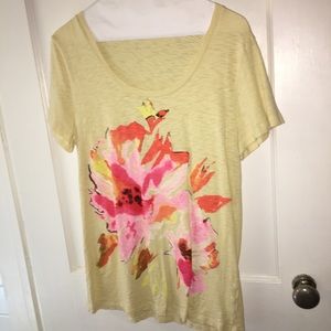 J Crew Floral Graphic Tee